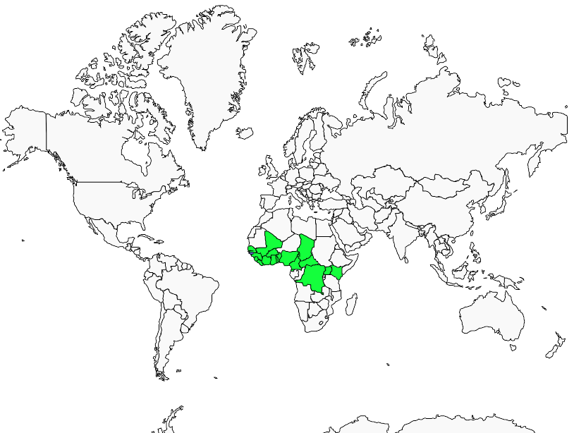 Distribution black-bellied.firefinch