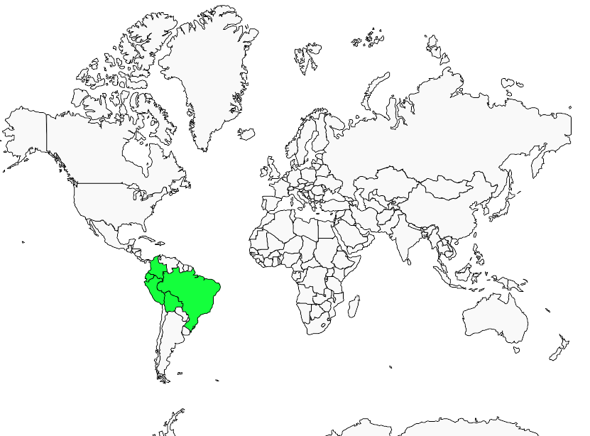 Distribution black-fronted.nunbird
