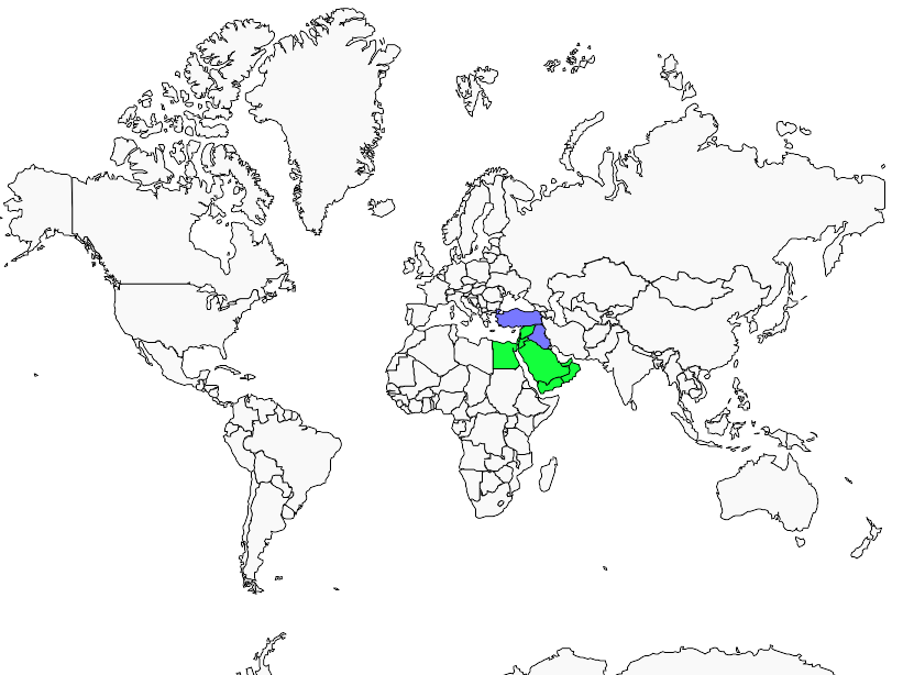 Distribution bulbul.d.arabie