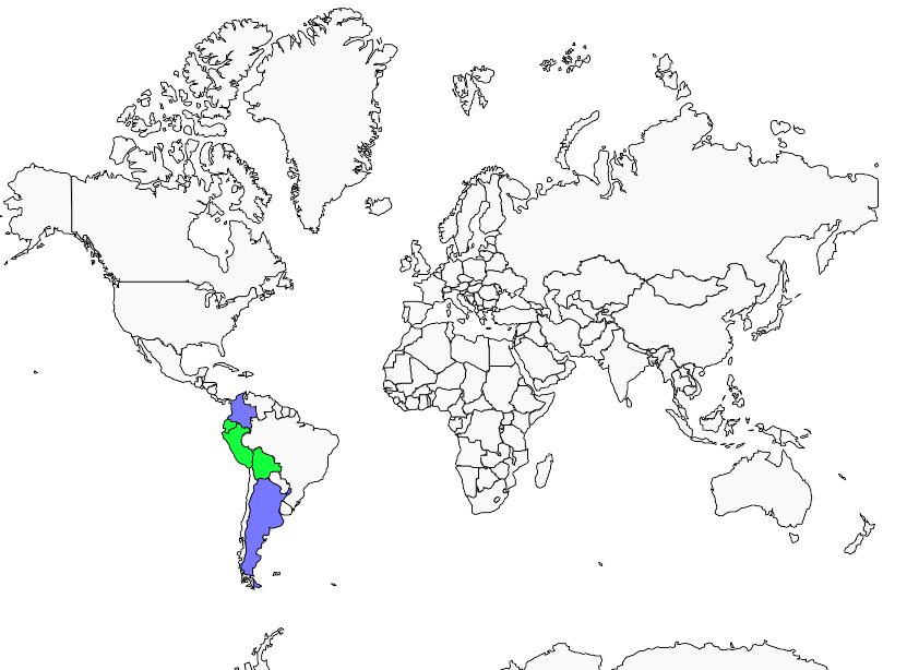 Distribution many-spotted.hummingbird