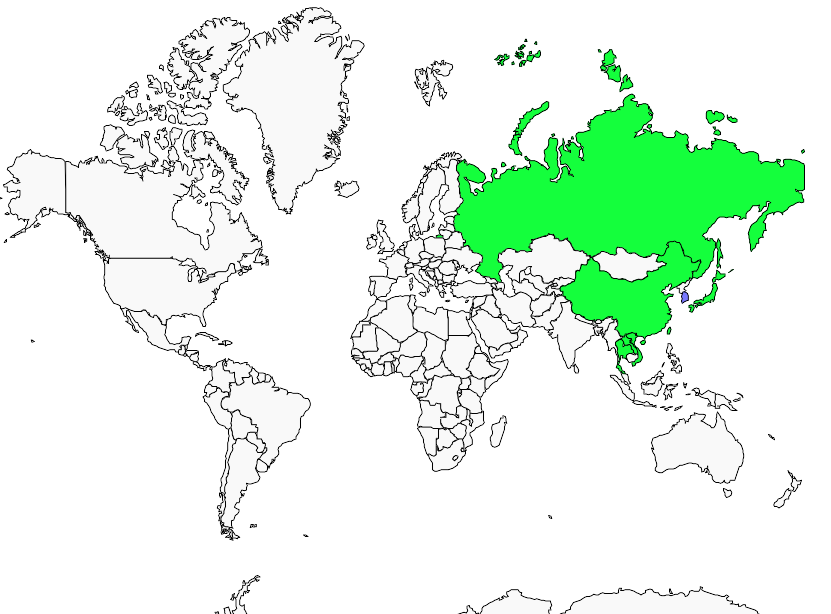 Distribution colombar.de.siebold