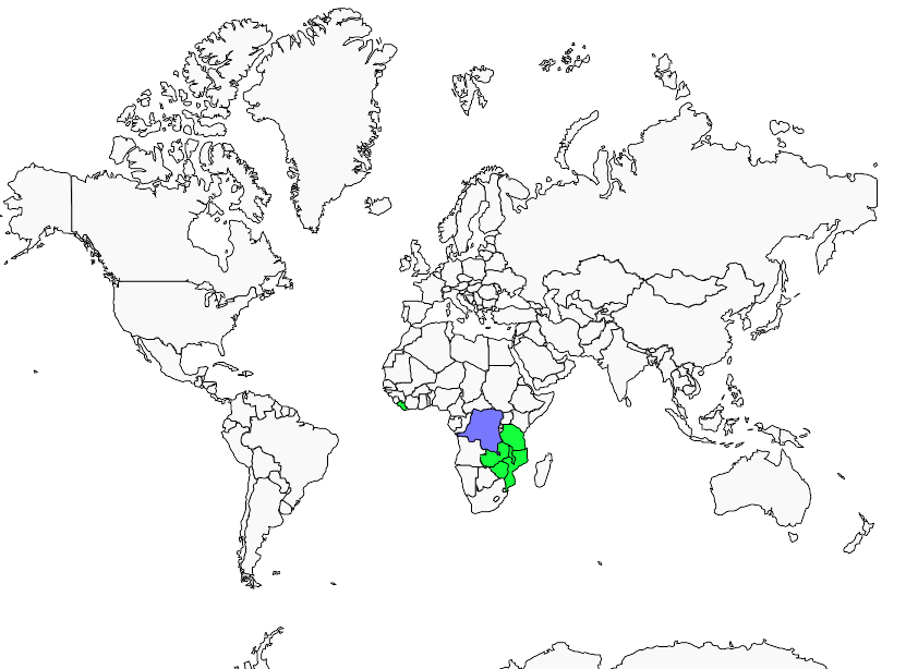 Distribution twinspot.indigobird