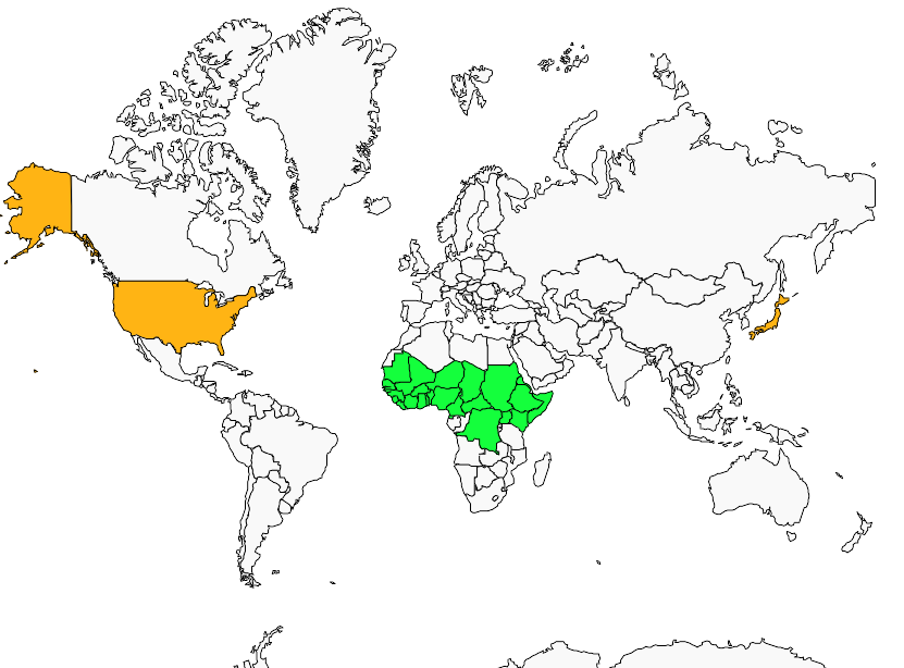 Distribution euplecte.franciscain