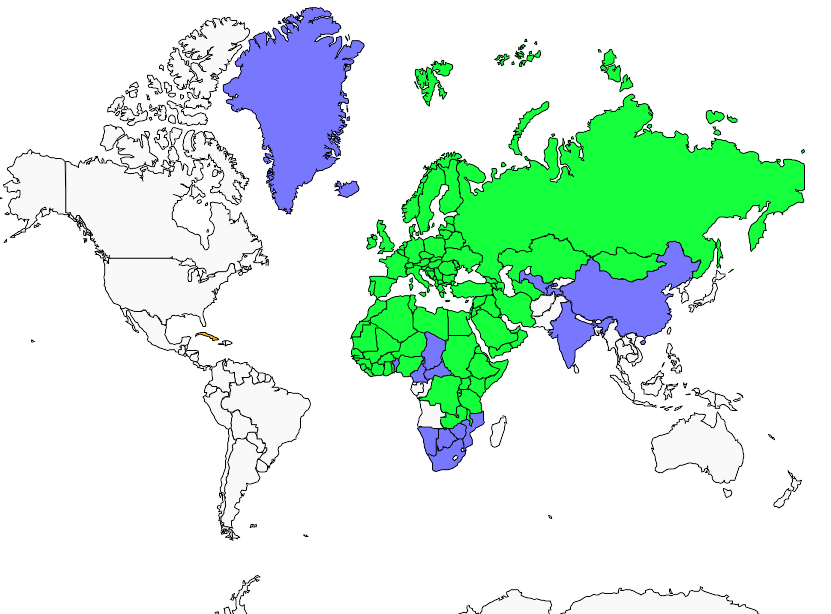 Distribution blackcap