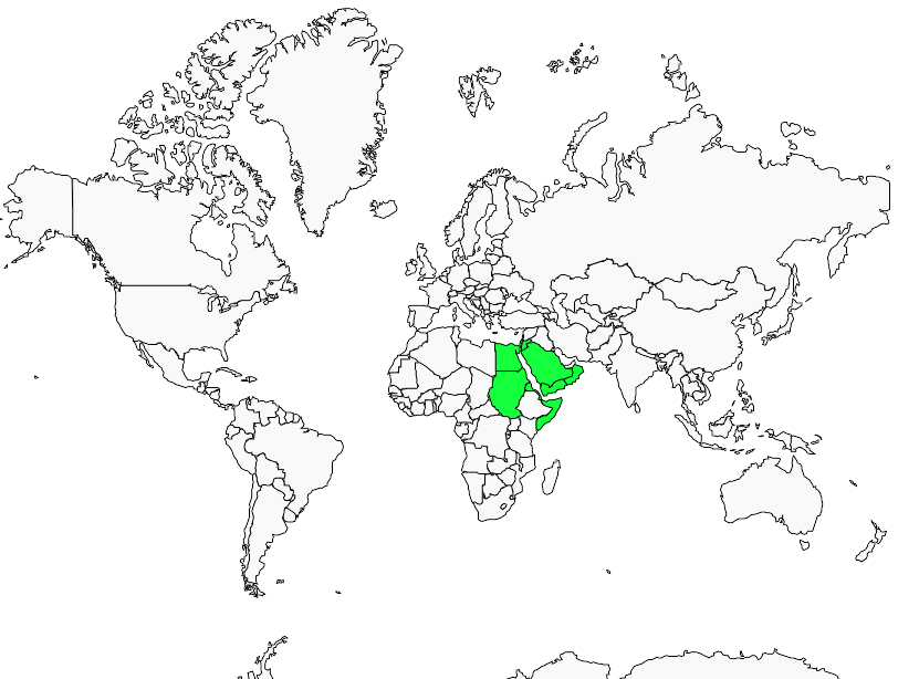 Distribution arabian.warbler
