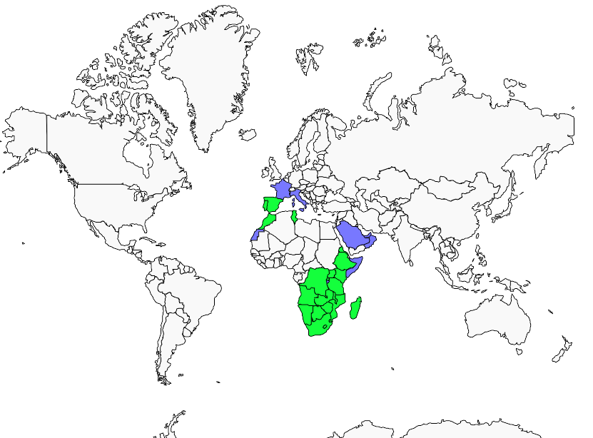Distribution foulque.caronculee
