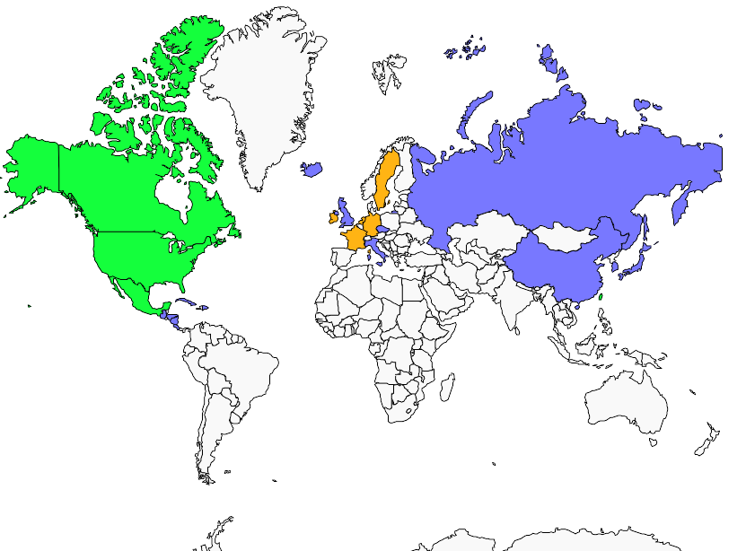 Distribution canvasback