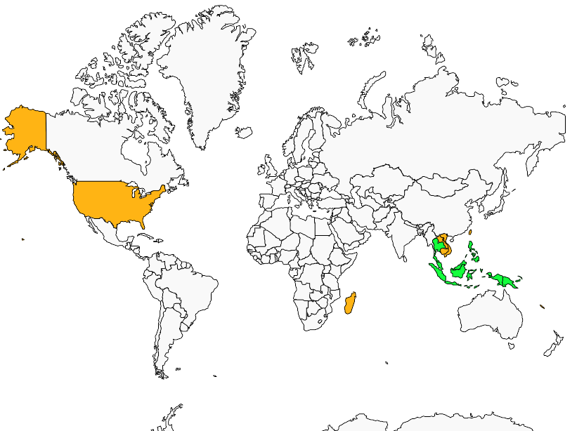 Distribution zebra.dove