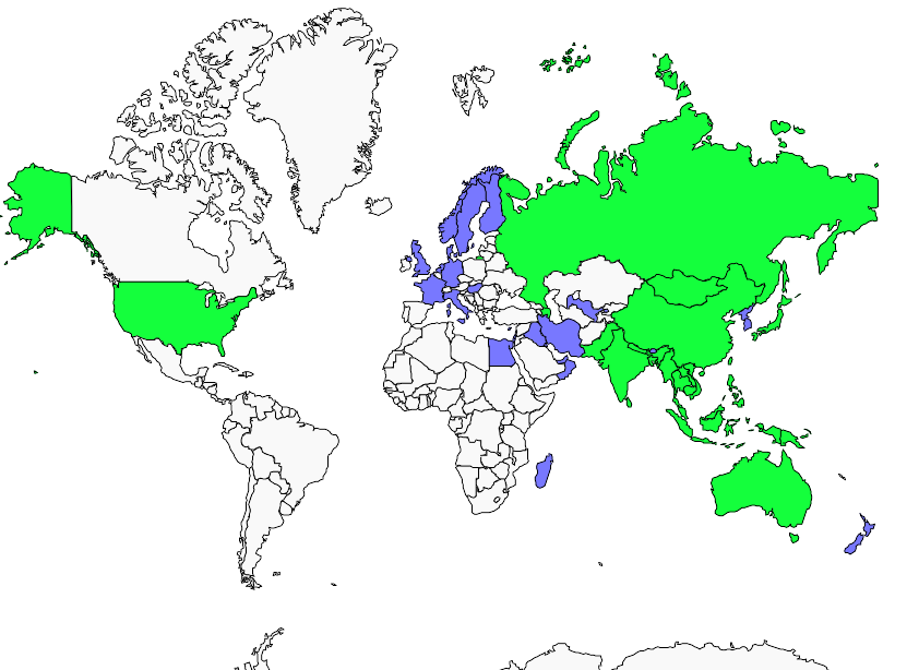 Distribution glareole.orientale