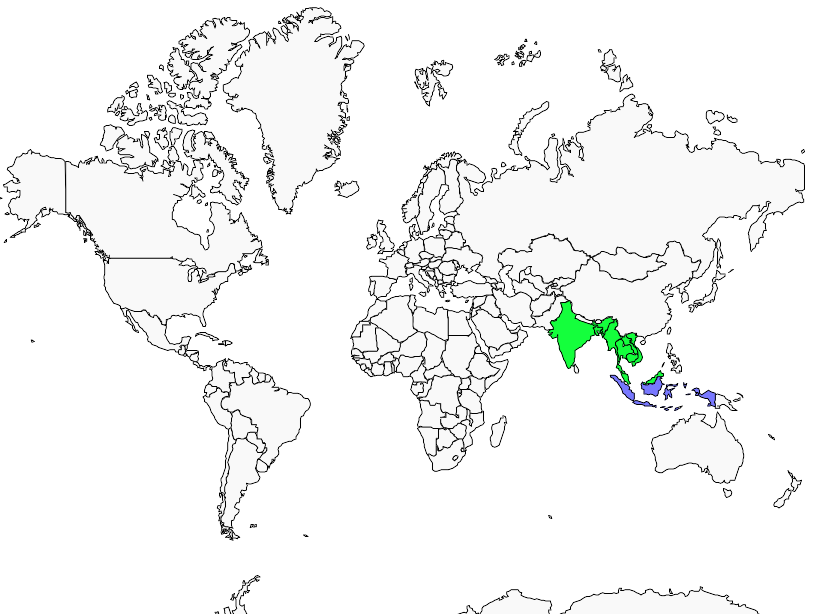 Distribution grebifoulque.d.asie