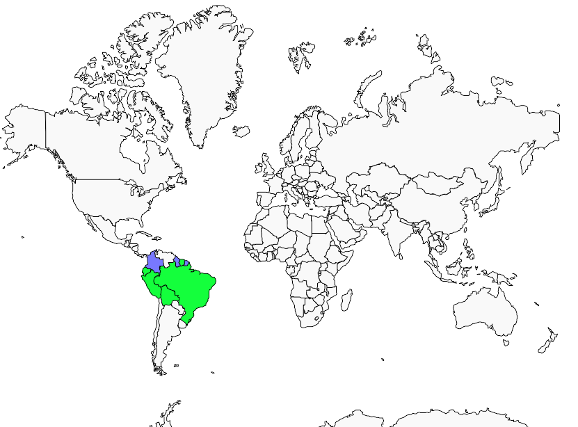Distribution blackish.antbird