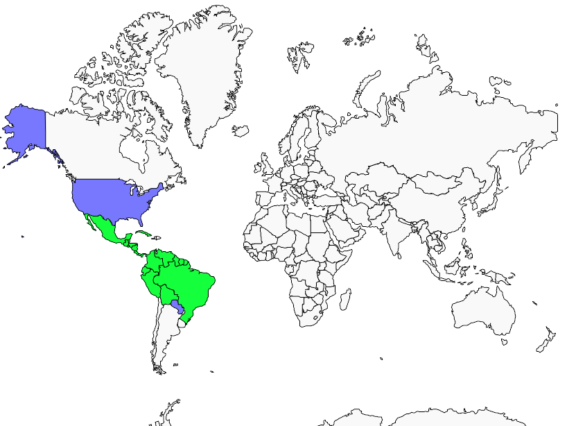 Distribution red-legged.honeycreeper