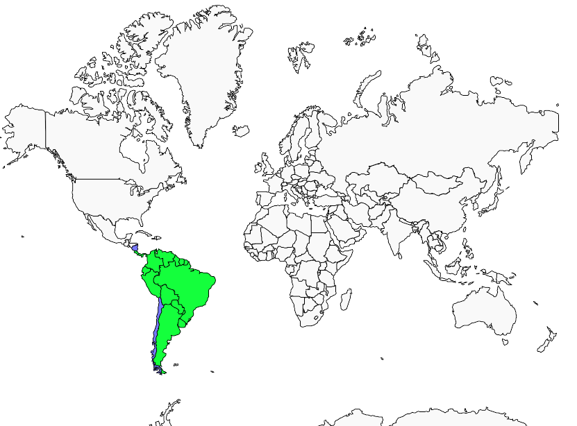 Distribution wattled.jacana