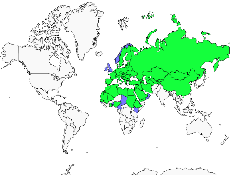 Distribution savi.s.warbler