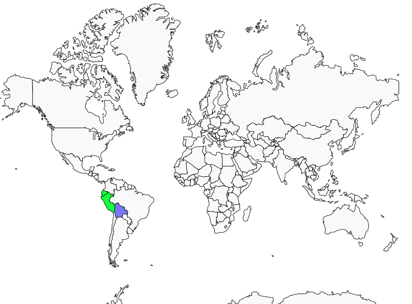 Distribution manakin.unicolore