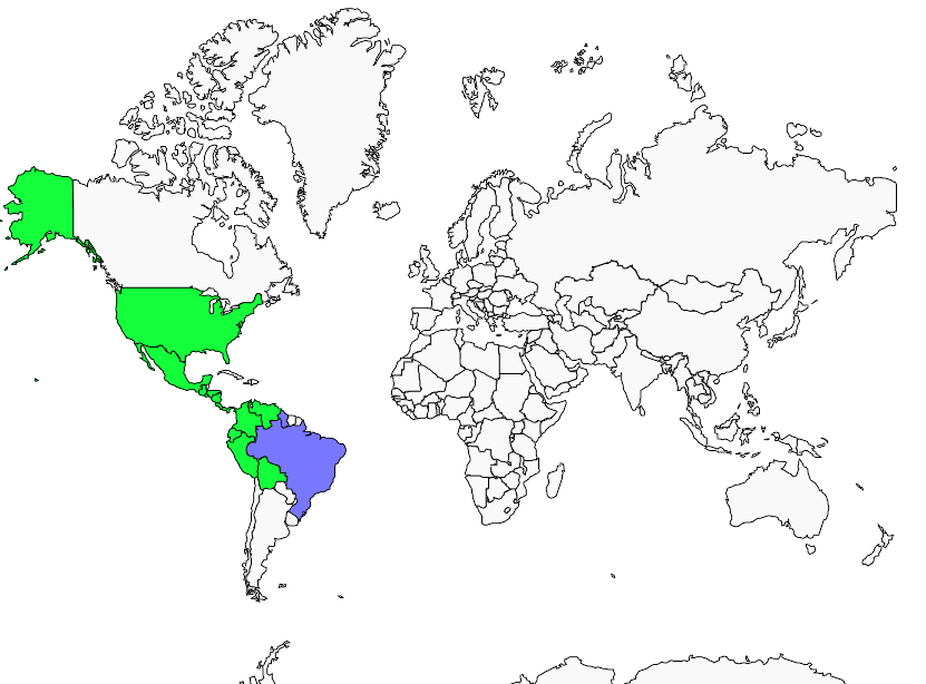 Distribution paruline.ardoisee
