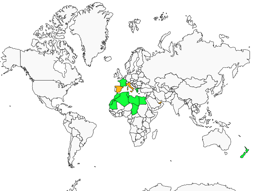 Distribution barbary.partridge