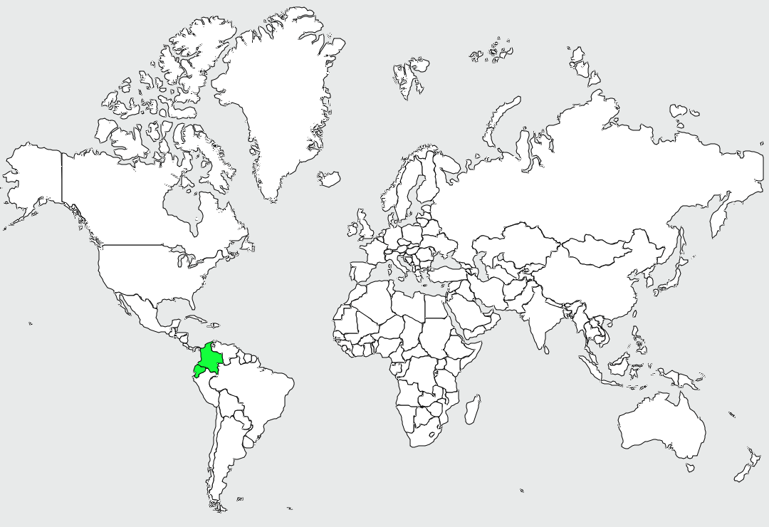 Distribution petit-duc.de.colombie