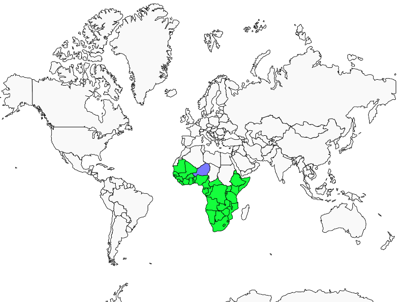 Distribution cardinal.woodpecker