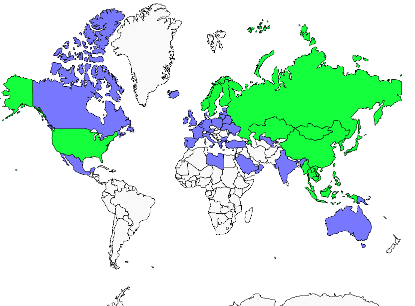 Distribution arctic.warbler