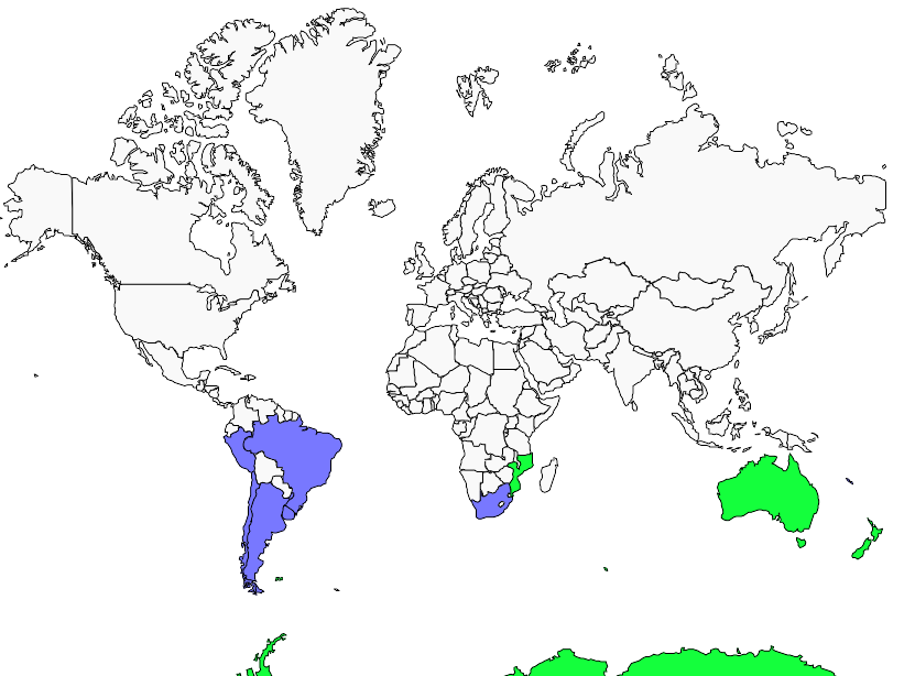 Distribution grey.petrel