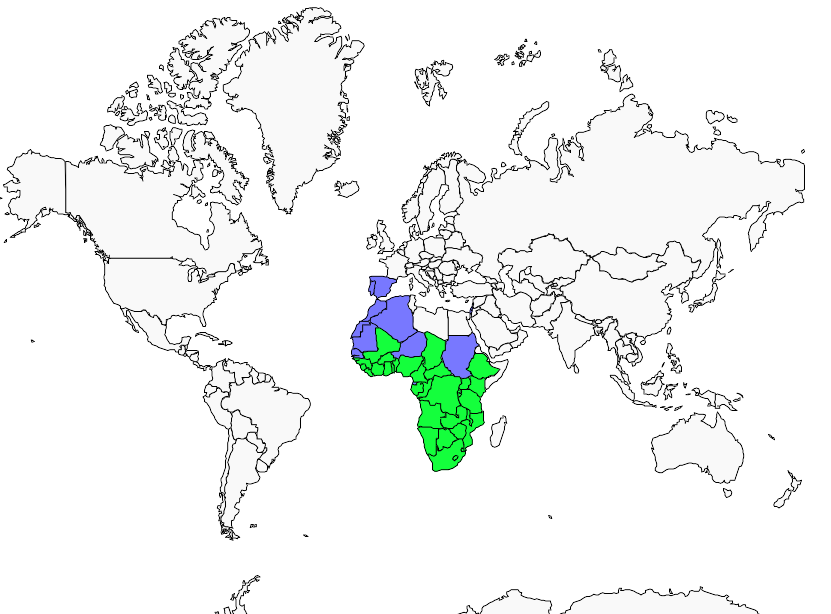 Distribution african.crake