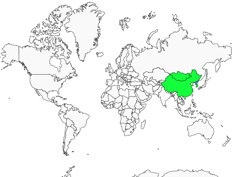 Distribution white-browed.chinese.warbler