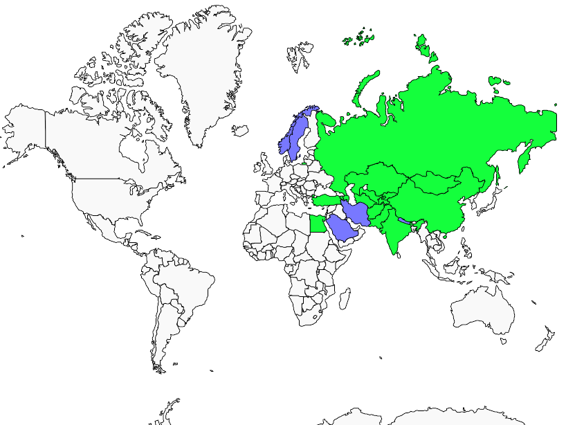 Distribution roselin.de.mongolie