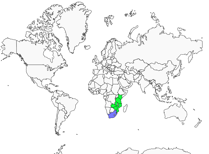 Distribution souimanga.de.reichenow