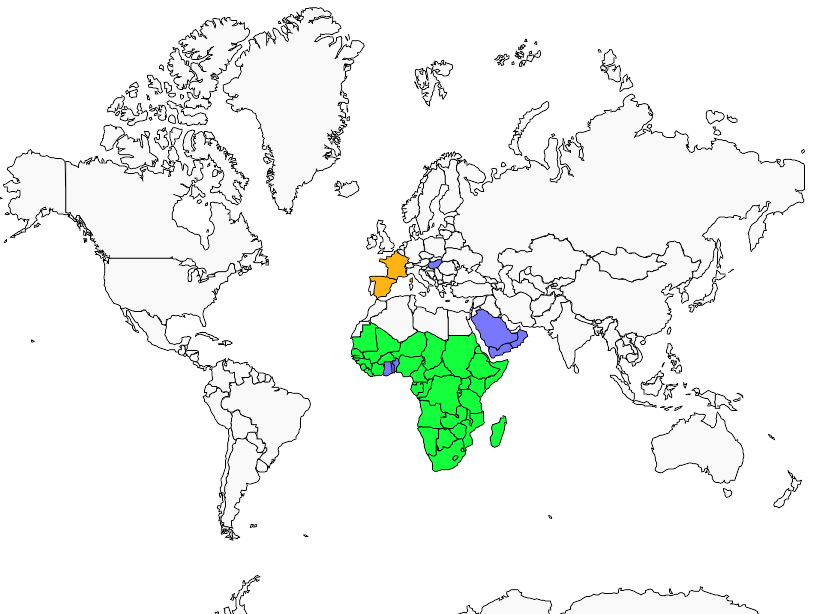 Distribution african.spoonbill