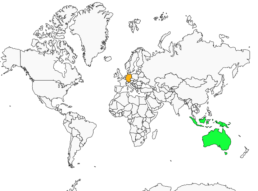 Distribution tadorne.radjah