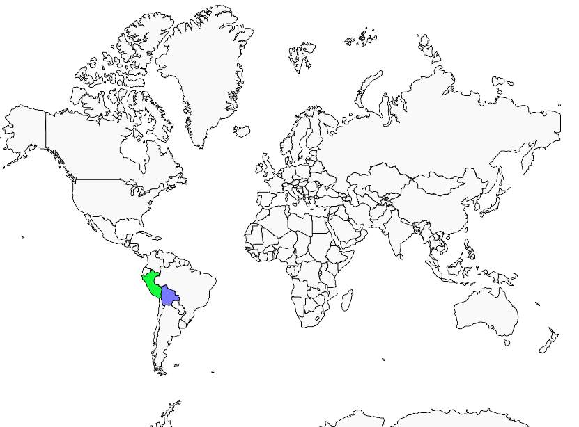 Distribution tinamou.de.taczanowski