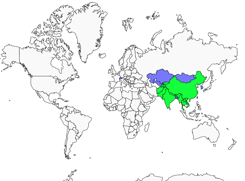 Distribution white-capped.water-redstart