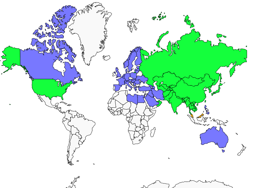 Distribution oriental.turtle.dove