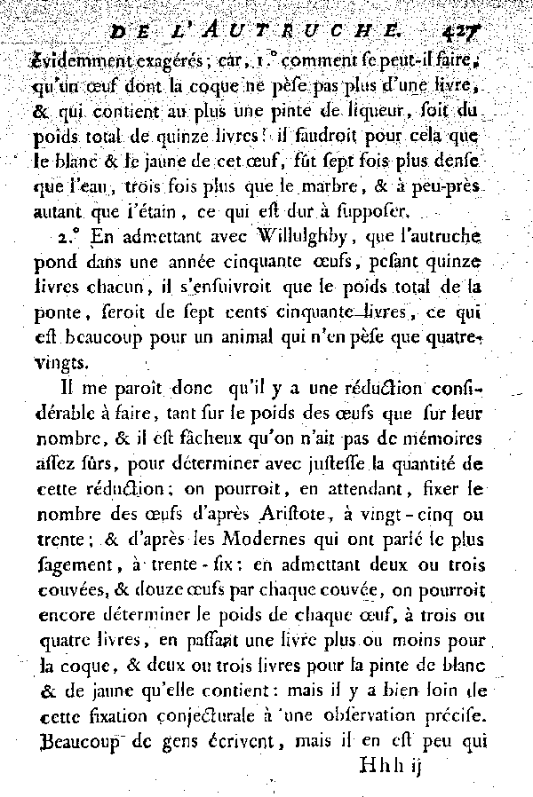 L'Autruche.