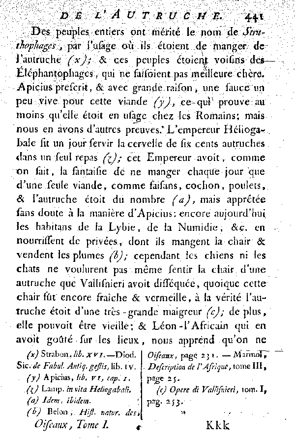 L'Autruche.
