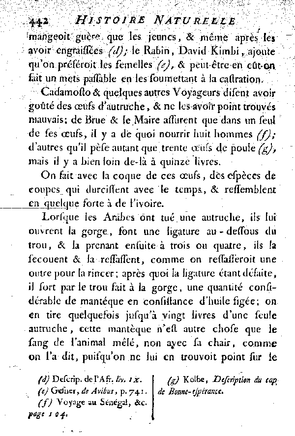 L'Autruche.