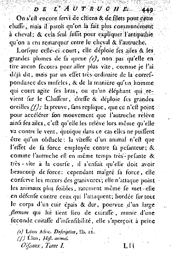 L'Autruche.