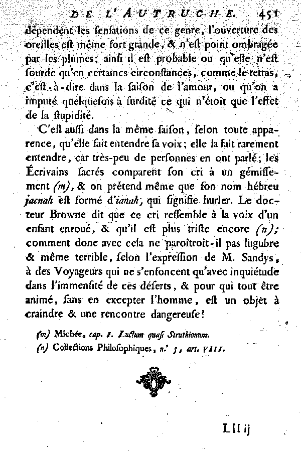 L'Autruche.