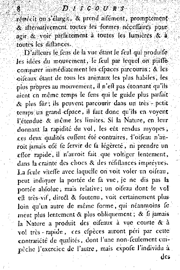 Discours sur la nature des Oiseaux.