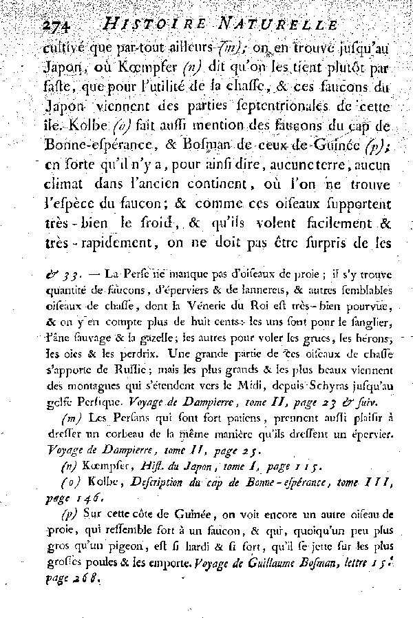 Oiseaux étrangers qui ont rapport au Gerfaut et aux Faucons