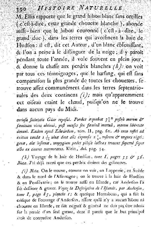 Oiseaux étrangers qui ont rapport aux Hiboux et aux Chouettes.