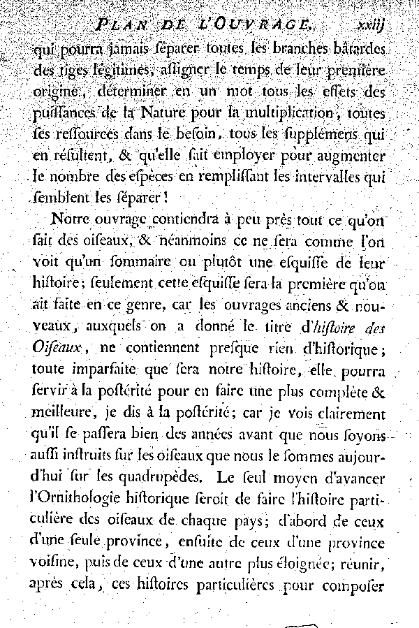 PLAN de l'Ouvrage.