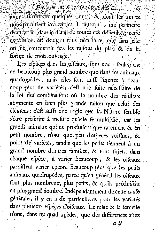 PLAN de l'Ouvrage.