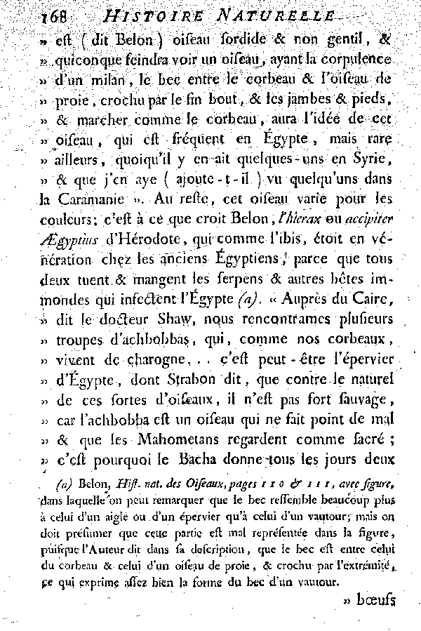 Oiseaux étrangers qui ont rapport aux Vautours