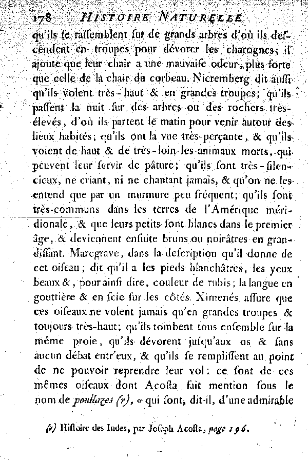 Oiseaux étrangers qui ont rapport aux Vautours