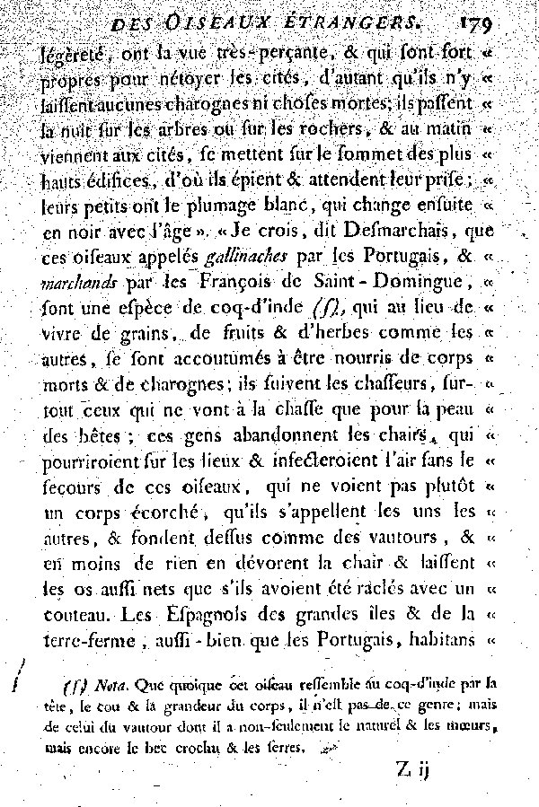 Oiseaux étrangers qui ont rapport aux Vautours