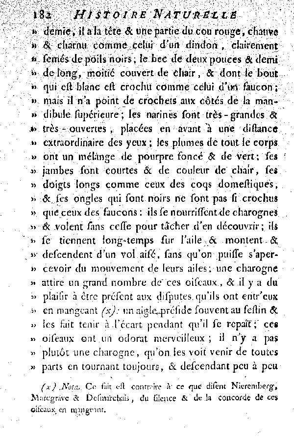 Oiseaux étrangers qui ont rapport aux Vautours