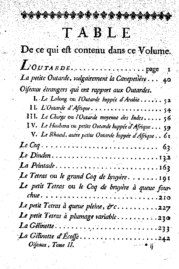 Table des matières