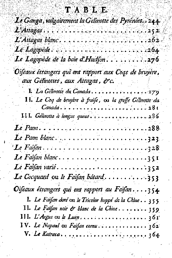 Table des matières